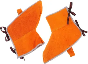 1 Pair Leather Welding Leg Covers Heat Resistant Welding Socks Fire Resistant Shoe Covers for Welders Comfortable for Welding Cutting Soldering