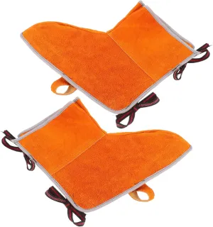 1 Pair Welding Worker Foot Cover Shoe Covers Welding Shoes Heat Resistant Welder Foot Covers Welding Spats Welding Sleeves Minimalist Welding Boot Welding Pants Orange Cowhide