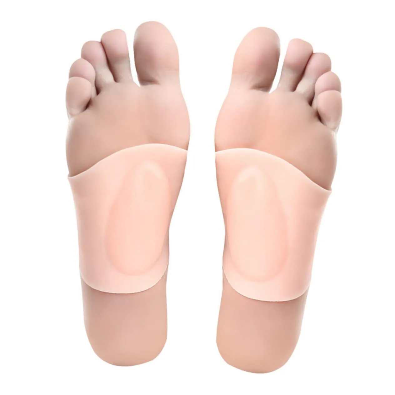 2Pairs Orthotic Cushion Arch Support Insoles for Relief Breathable H Shape Pink Comfortable Compression Wrap for Plantar Relief