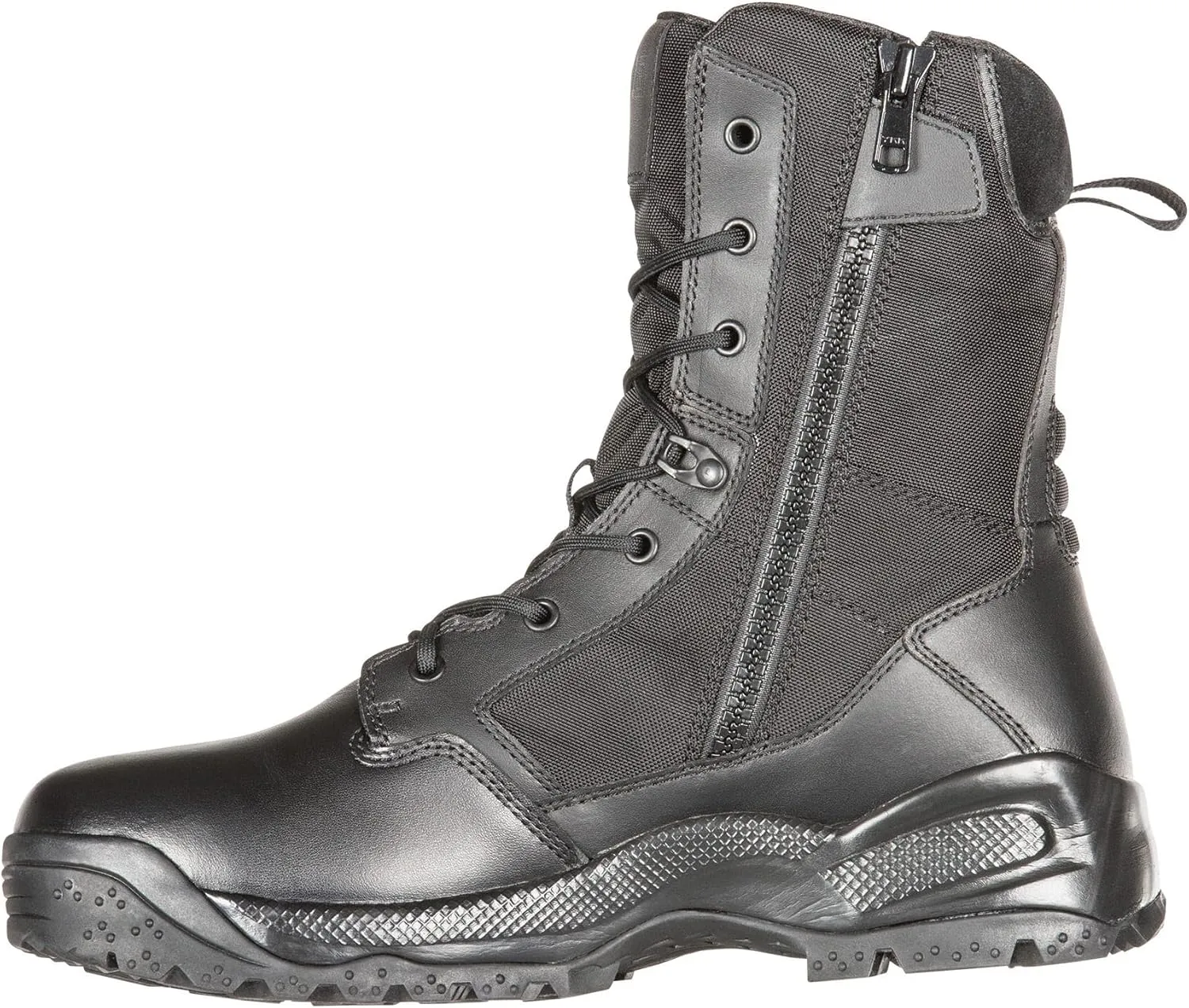 5.11 Tactical Men's Patrol Storm Waterproof Boots, ATAC 2.0 8", Side-Zip, Black, Style 12392ABR