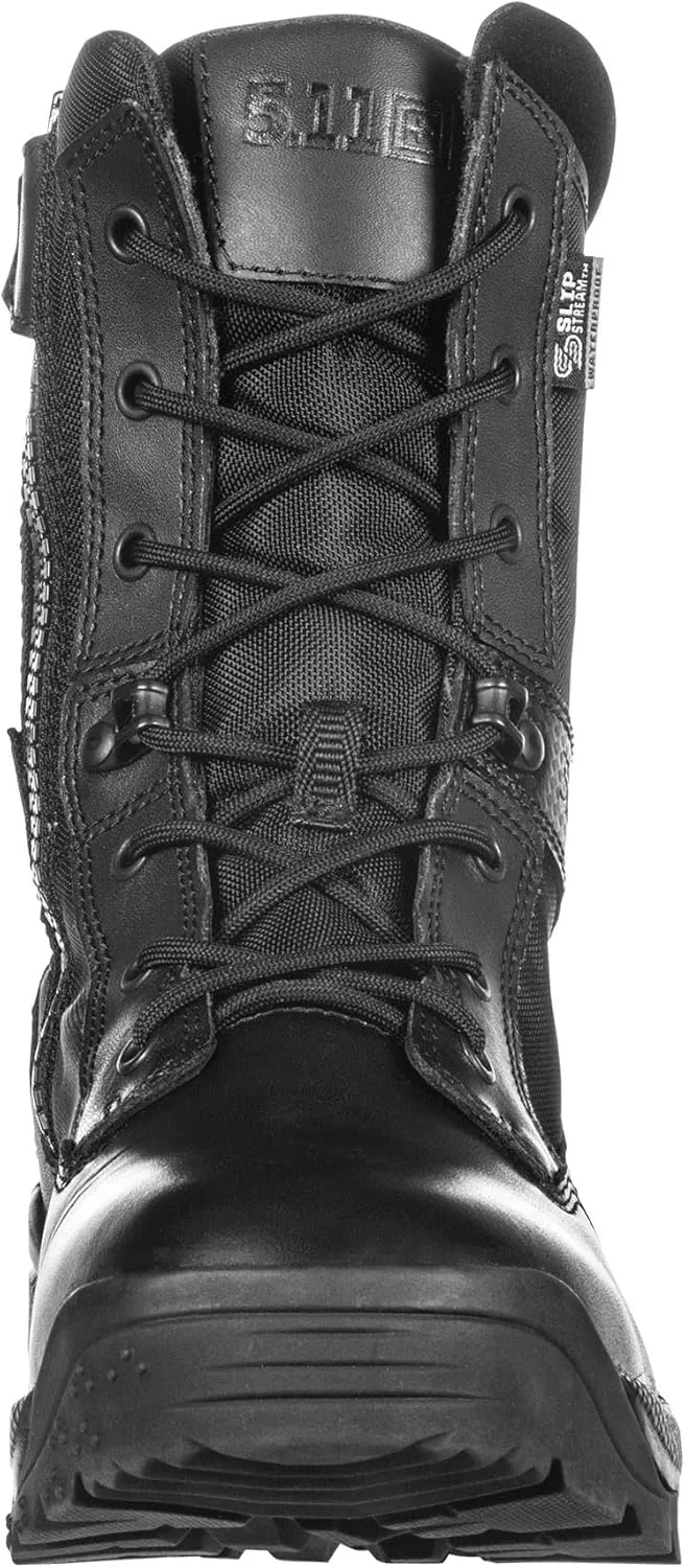 5.11 Tactical Men's Patrol Storm Waterproof Boots, ATAC 2.0 8", Side-Zip, Black, Style 12392ABR