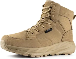 6 Inches Lightweight Waterproof Military Tactical Boots Men's Leather Combat Shoes Mens Hiking Work Boots