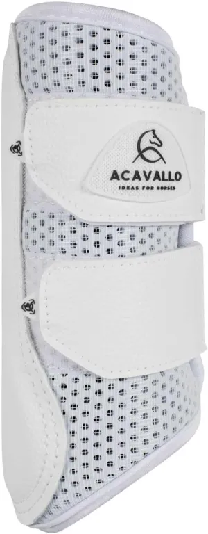 Acavallo Front Brushing Boots Perforated Neoprene, Large Size, White