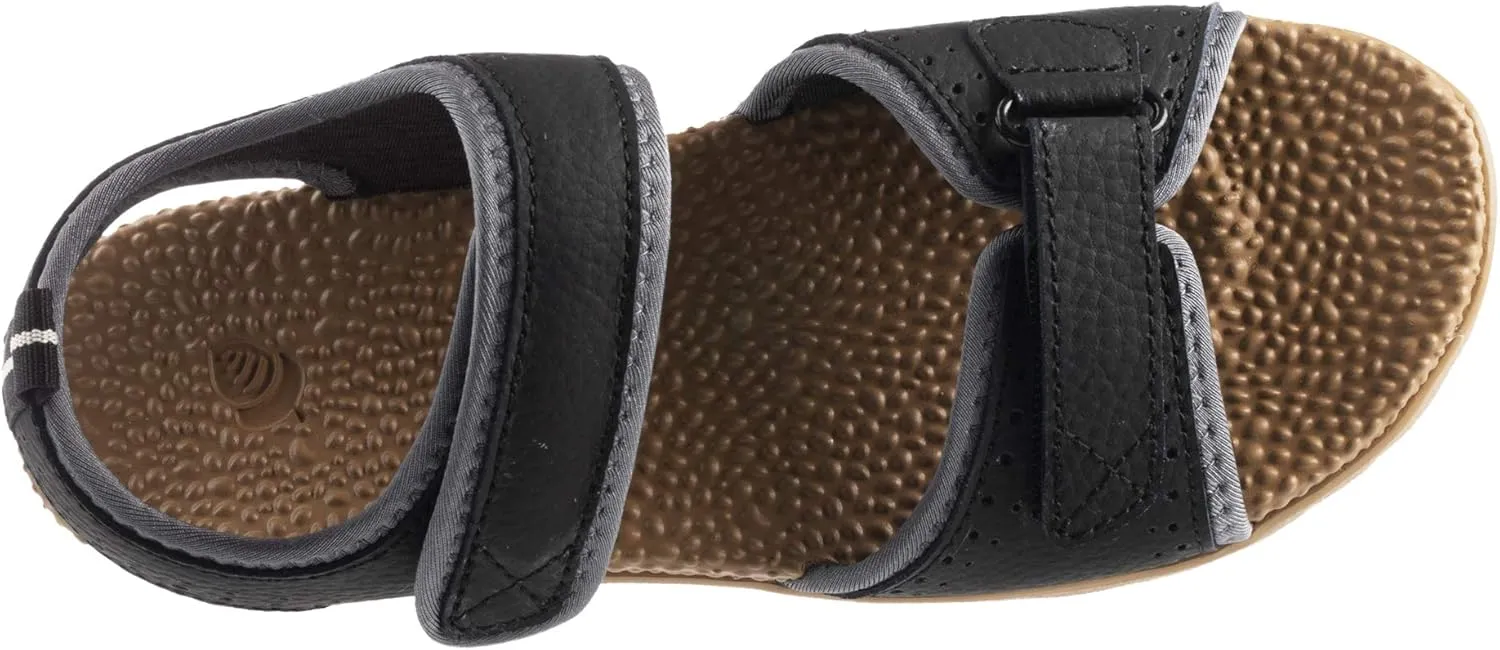Acorn Men's Everywear Grafton Sandal, Lightweight with a Cushioned Footbed Plus Soft Adjustable Leather Straps