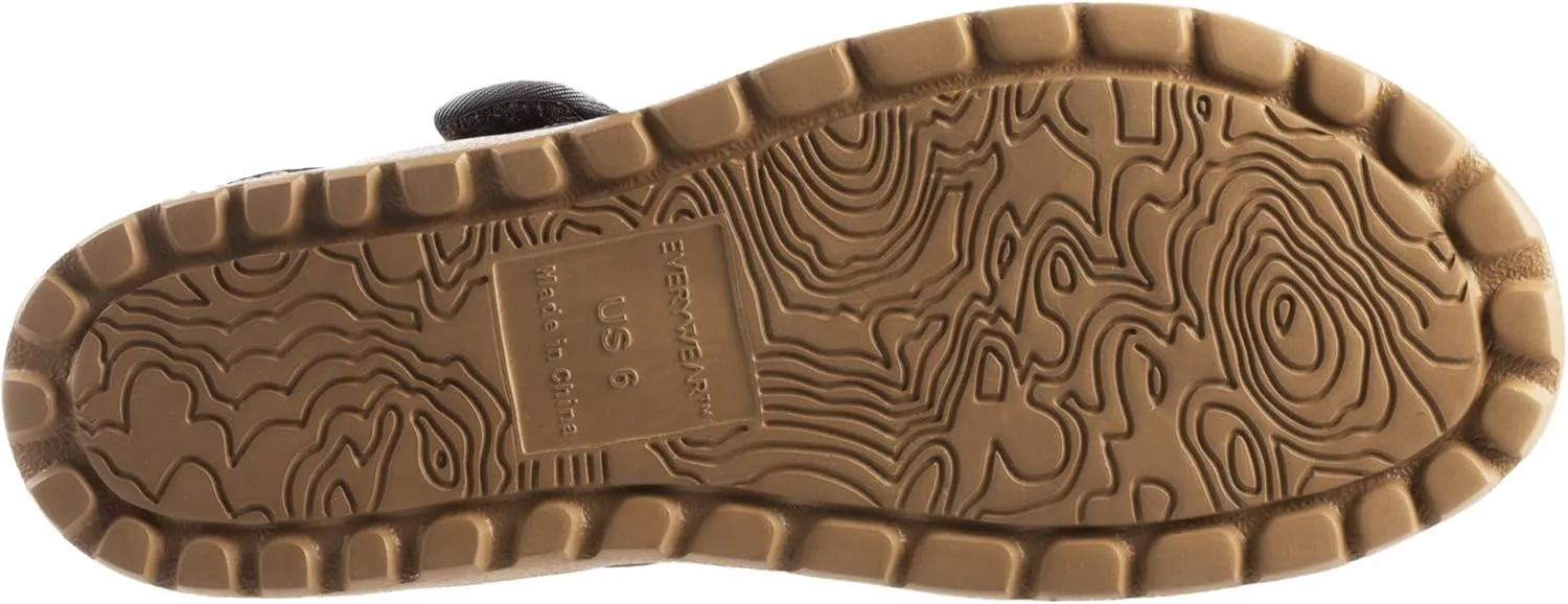 Acorn Women's Everywear Grafton Sandal, lightweight with a cushioned footbed plus soft adjustable leather straps