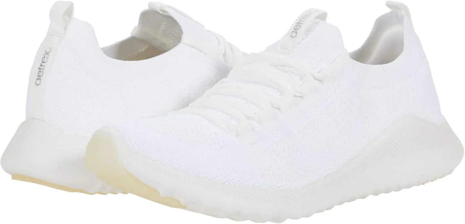 Aetrex Women's Carly Orthopedic Arch Support Knit Sneakers for Women- Plantar Fasciitis Relief Women Sneakers W/ Lace Up
