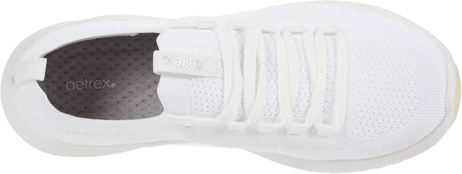 Aetrex Women's Carly Orthopedic Arch Support Knit Sneakers for Women- Plantar Fasciitis Relief Women Sneakers W/ Lace Up