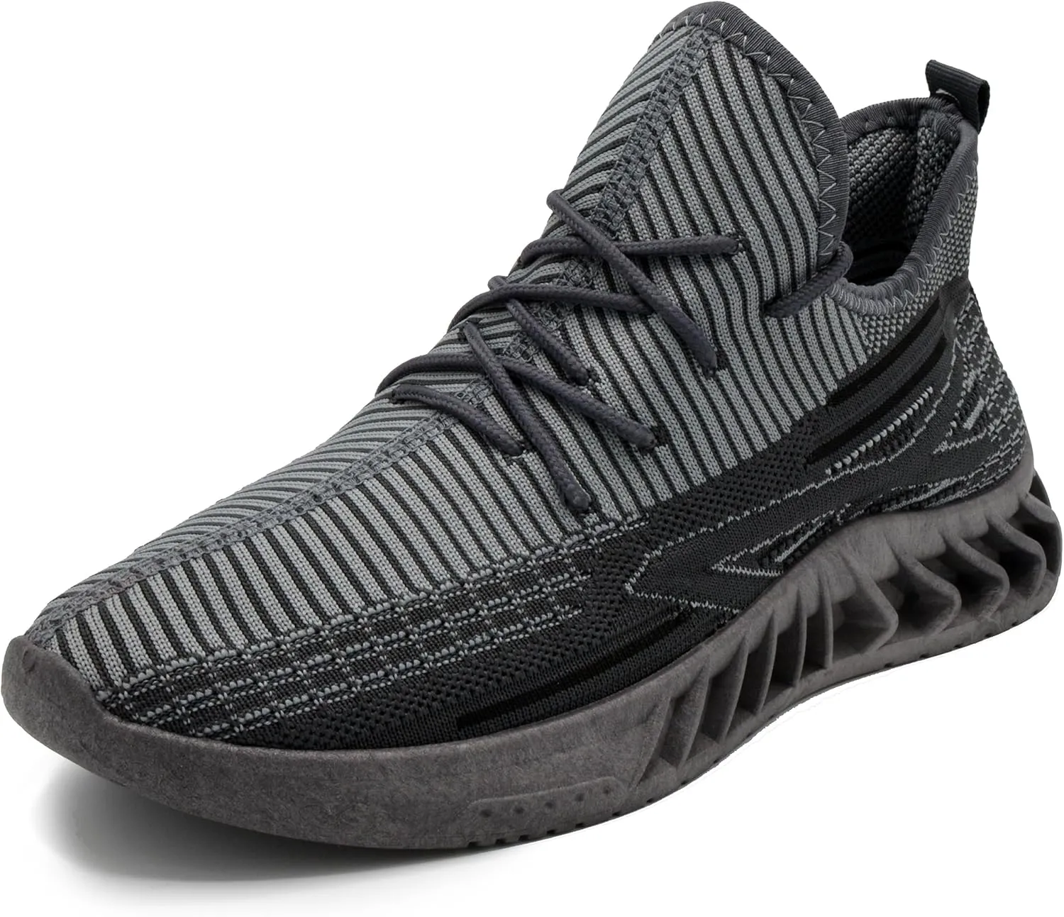 AKADEMIKS Men's Fit Knit Jogger Sneakers, Breathable Running Shoes for Athletic and Casual Wear