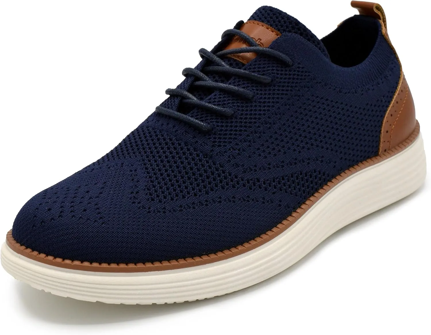 AKADEMIKS Men's Olney Wingtip Knit Oxford, Sleek Breathable Dress Shoes