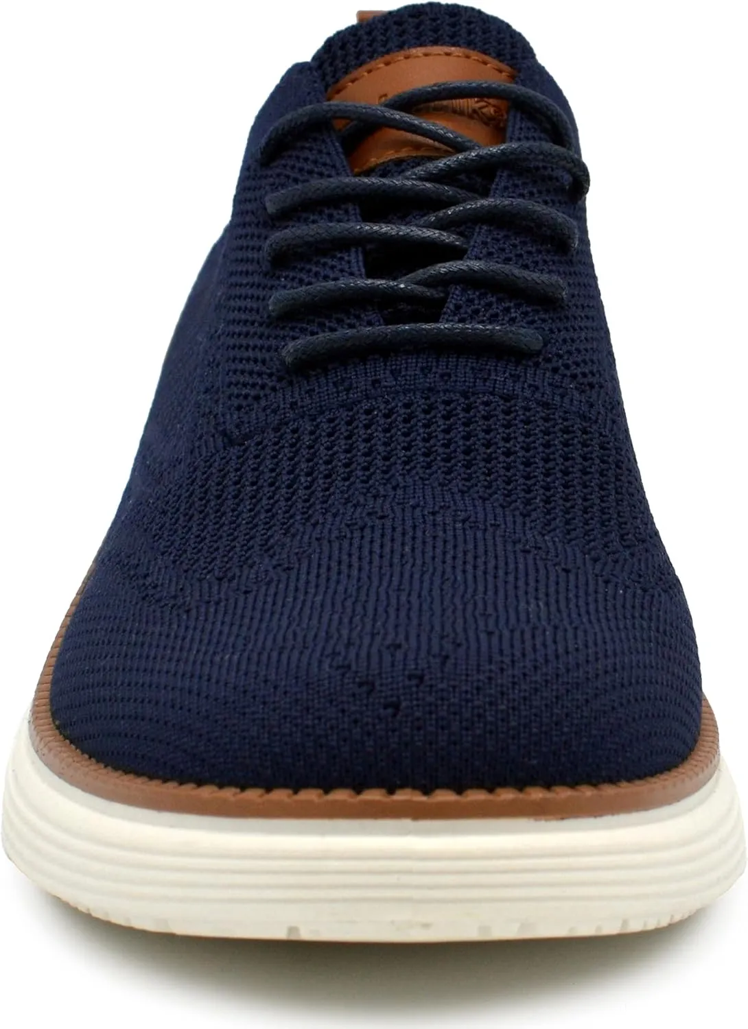 AKADEMIKS Men's Olney Wingtip Knit Oxford, Sleek Breathable Dress Shoes