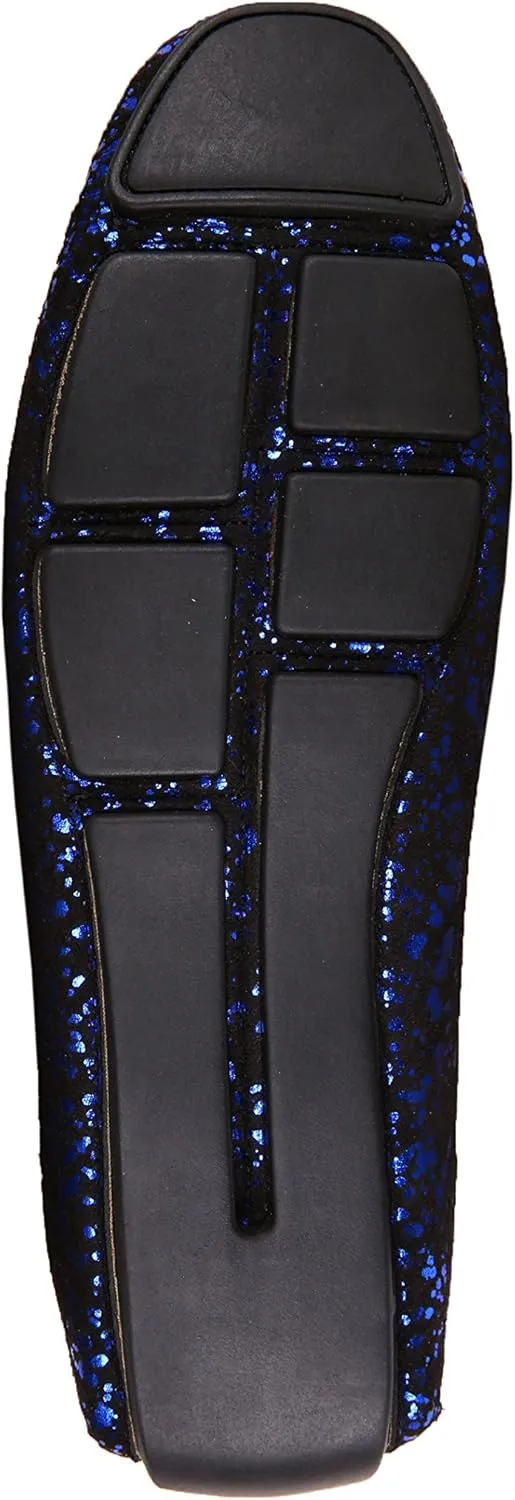 Amali Monty, Metallic Splatter Driving Loafers - Slip On Moccasins for Men - Dress & Casual Shoes