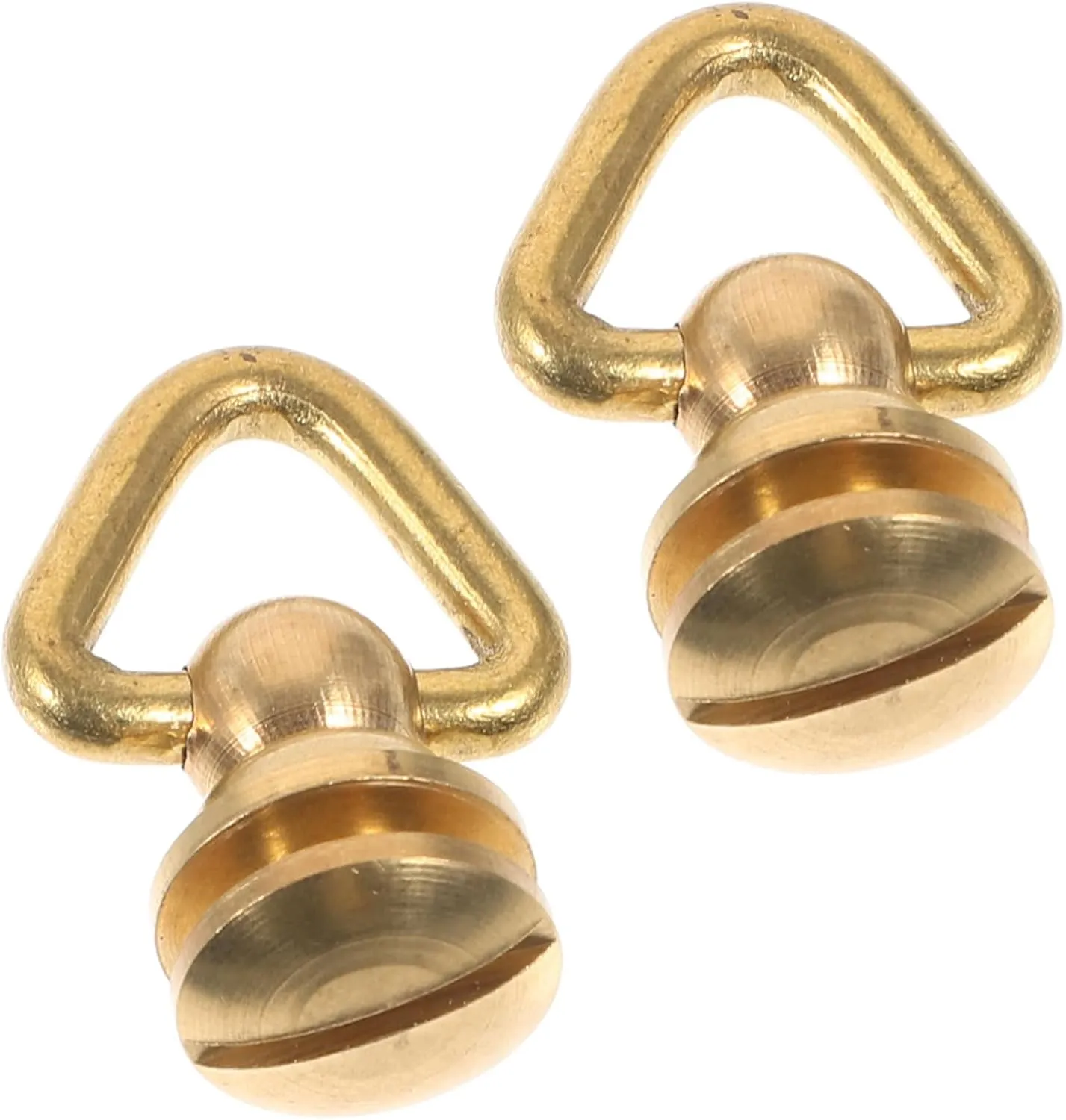 Angoily Leather Purse Hardware Kit 2pcs Triangle Rivets Monk Nipple Nails Brass Metal