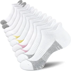 Ankle Socks Women Athletic No Show Socks Running Comfort Cushioned 5-Pairs