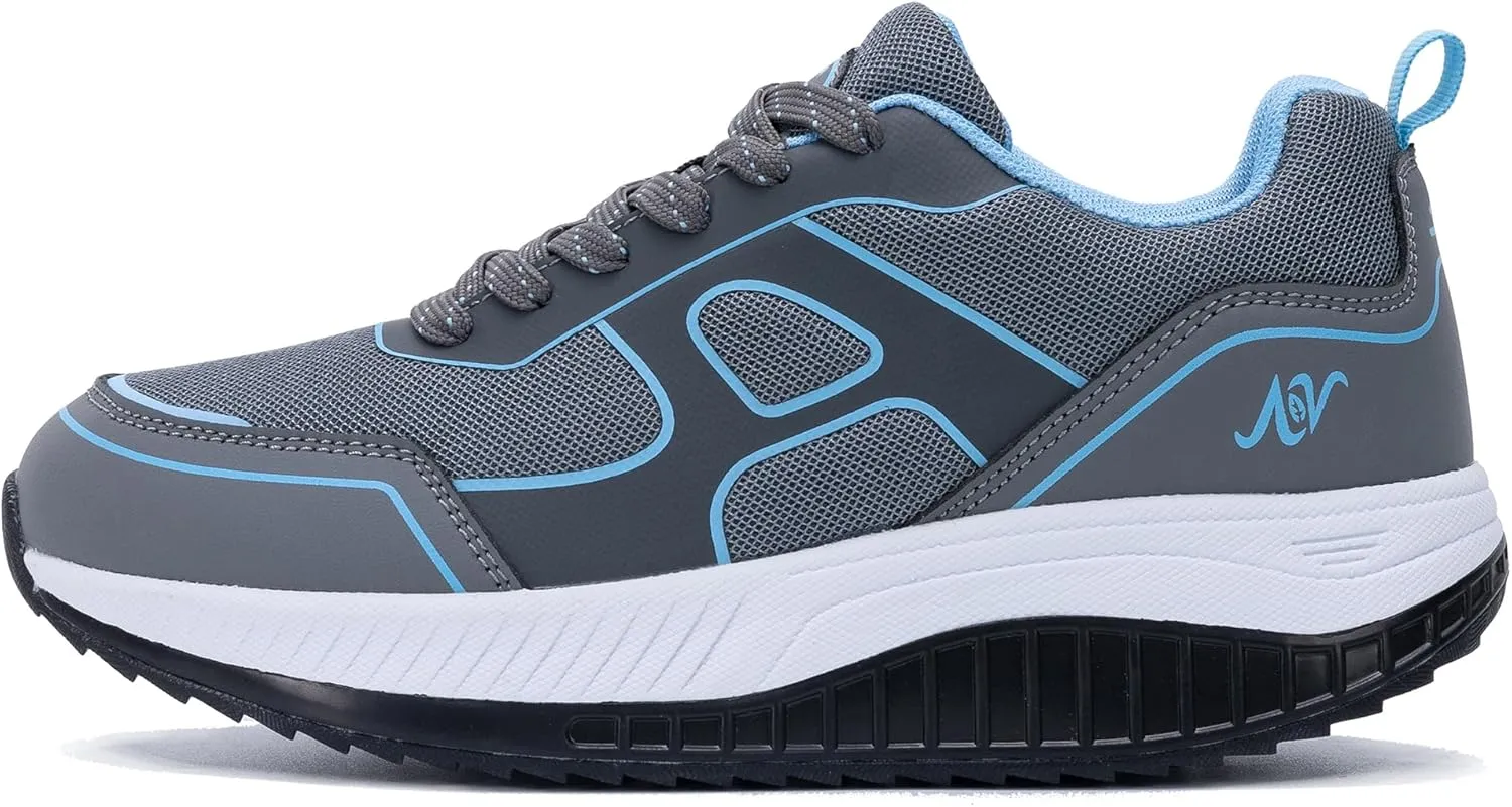 AOV Womens Walking Shoes with Arch Support Plantar Fasciitis Sneakers Gym Tennis for Foot and Heel Pain Relief