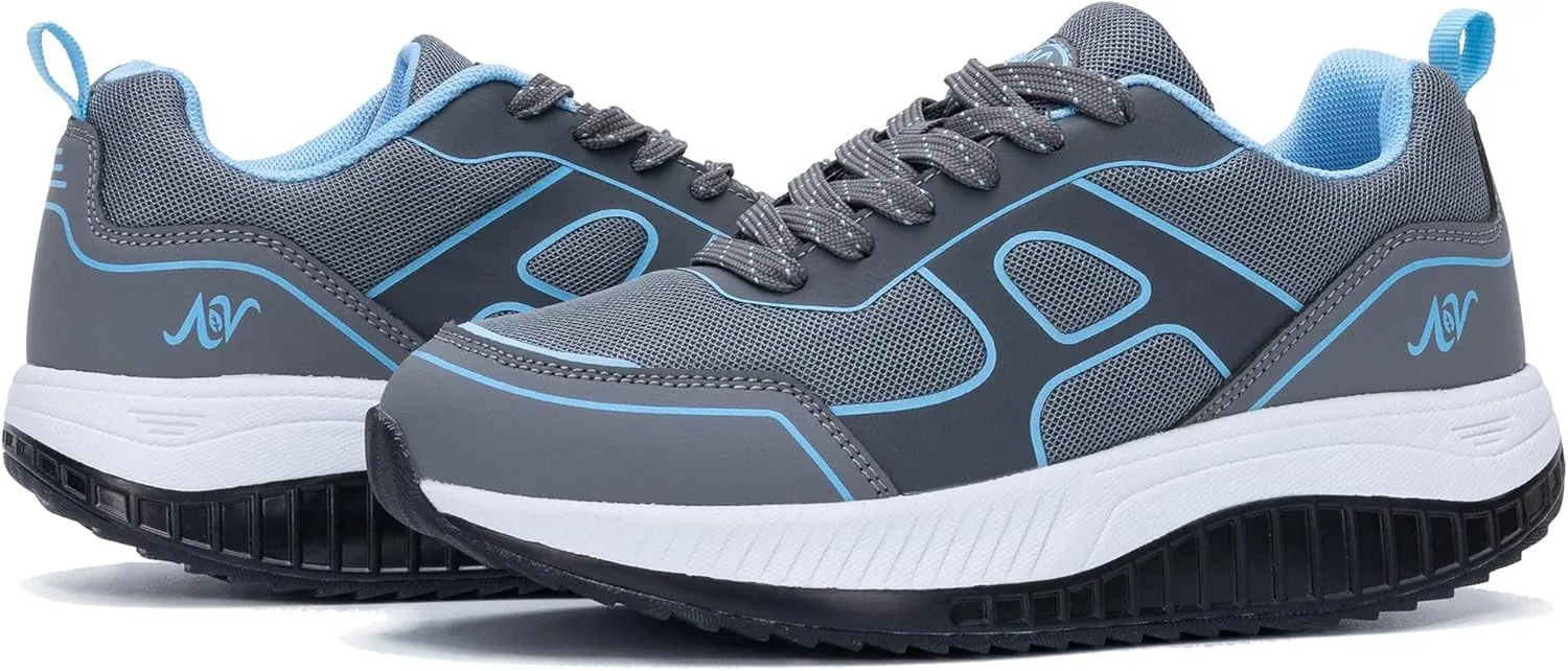 AOV Womens Walking Shoes with Arch Support Plantar Fasciitis Sneakers Gym Tennis for Foot and Heel Pain Relief