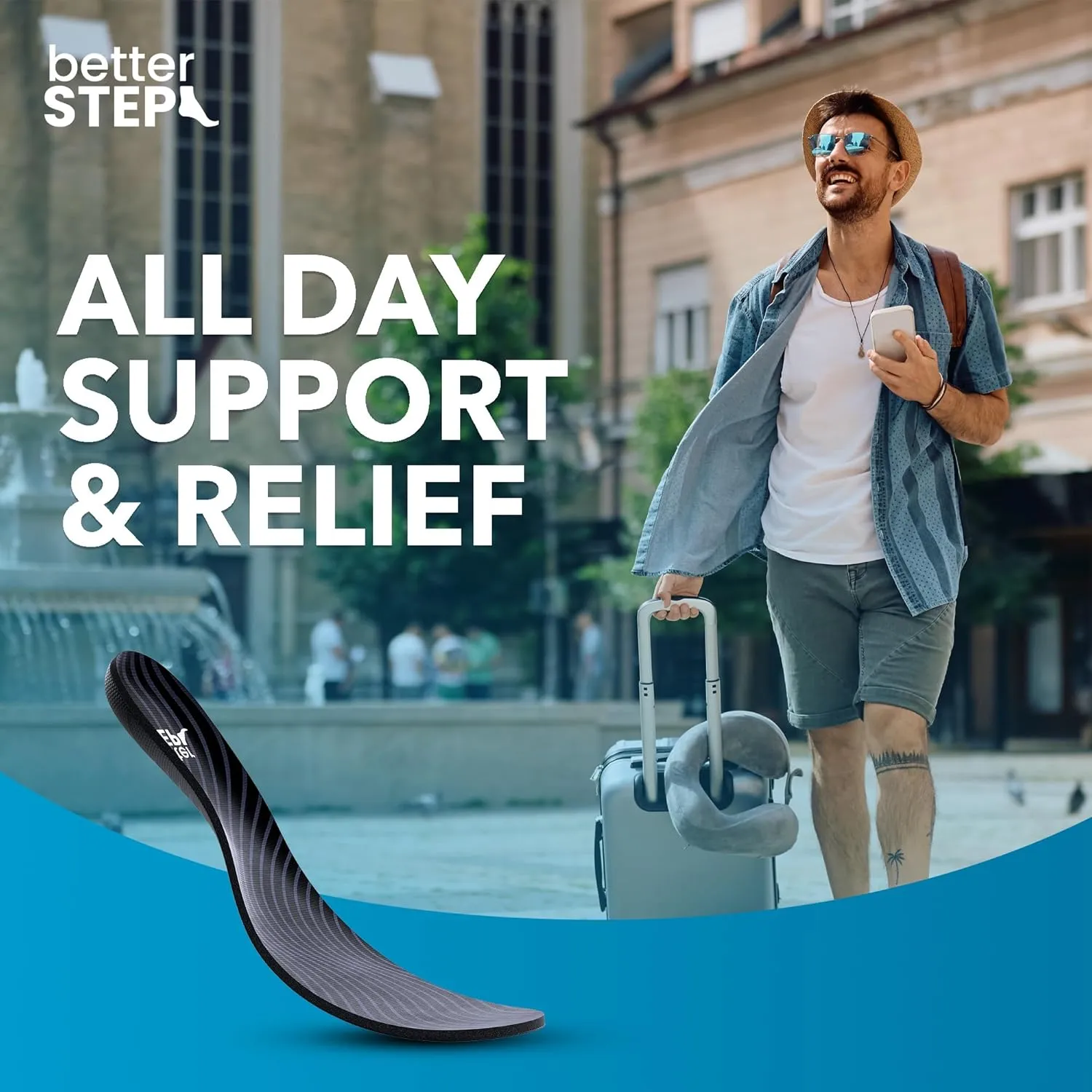 Arch Support Insoles for Women & Men Plantar Fasciitis Insoles, High Arch Support Insoles, Orthotic Pain Relief, All Day Comfort (Mens 6-6.5 | Womens 8-8.5)