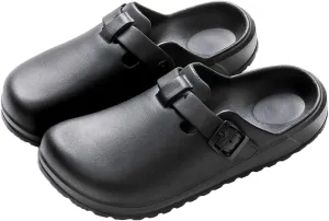 Arch Support Nurse Clogs for Women and Men, Adjustable Buckle Mules Non Slip Work Shoes Chef Garden Sandals, Slip-On Cushion Slippers Slides