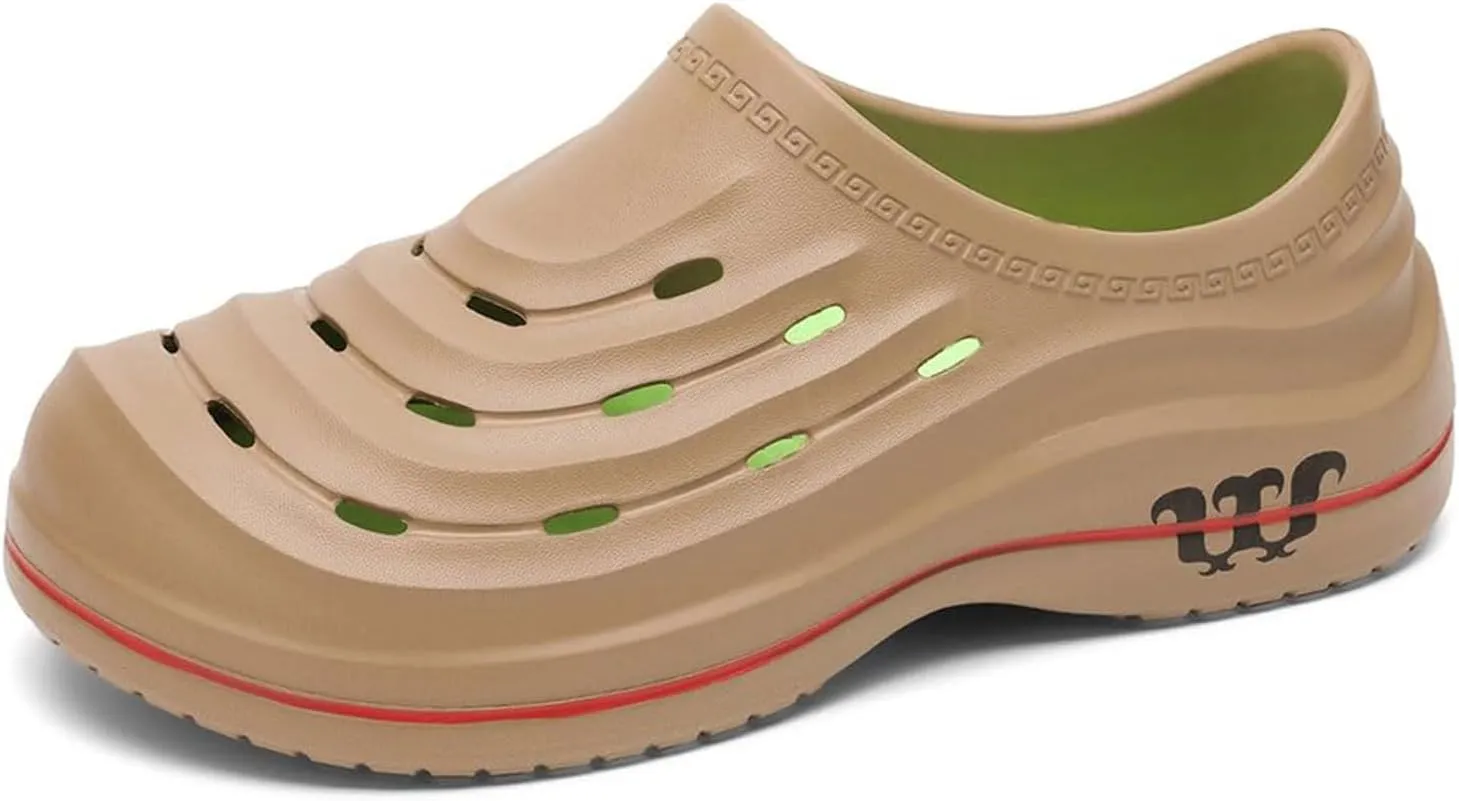 Armadillo Clogs for Nurses Chef Shoes Unisex Oil Resistant for Men Non Slip Work Shoes Women Food Service Comfortable Lightweight Nursing Shoe Waterproof Soft Beach Driving Sandals with Arch Support