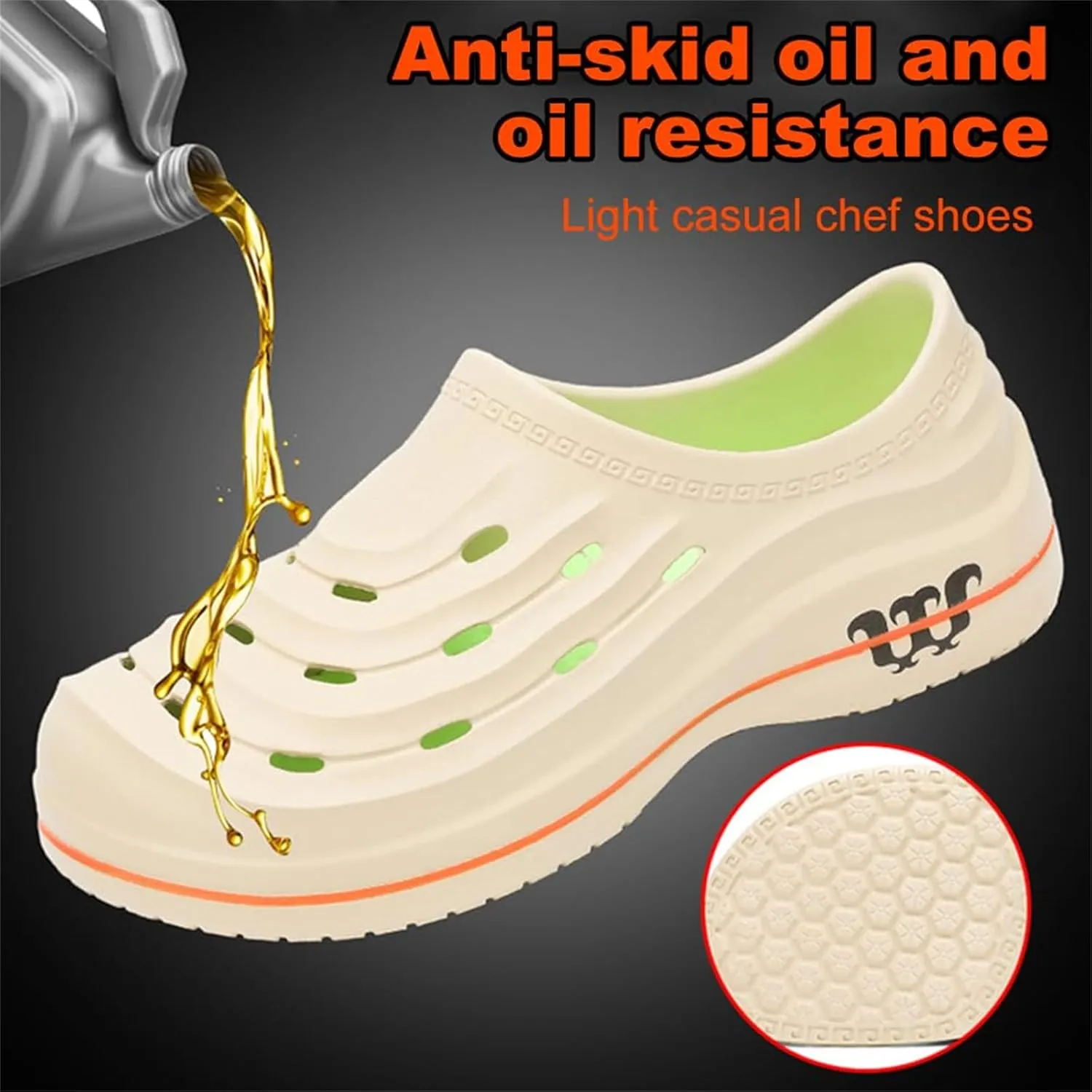 Armadillo Clogs for Nurses Chef Shoes Unisex Oil Resistant for Men Non Slip Work Shoes Women Food Service Comfortable Lightweight Nursing Shoe Waterproof Soft Beach Driving Sandals with Arch Support