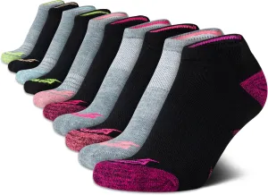 Avia Girls' Socks - 10 Pack Athletic Low Cut No Show Cushioned Liners