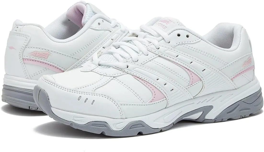 Avia Verge Womens Sneakers - Tennis, Court, Cross Training, or Pickleball Shoes for Women, Classic Black or Walking White Sneakers with Arch Support, Wide Width or Medium