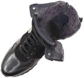 Baldinini Women's Black Leather Fashion Winter Sneakers
