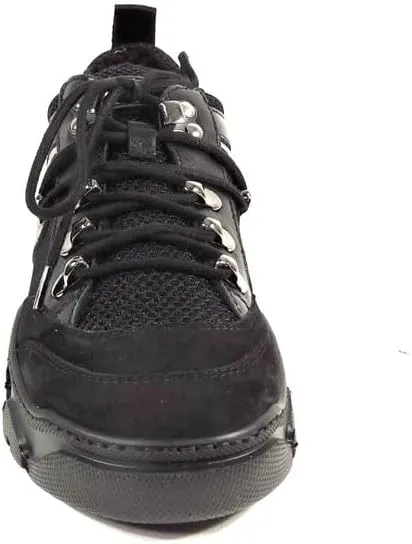Baldinini Women's Black Leather Fashion Winter Sneakers