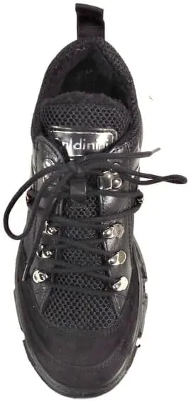 Baldinini Women's Black Leather Fashion Winter Sneakers