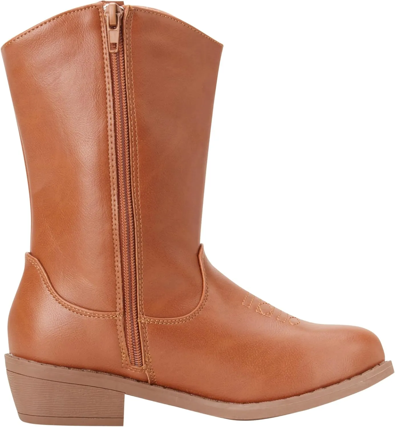 bebe Girls' Cowboy Boots - Classic Western Country Cowgirl Boots - Mid Calf Riding Shoes for Toddlers Little and Big Girls