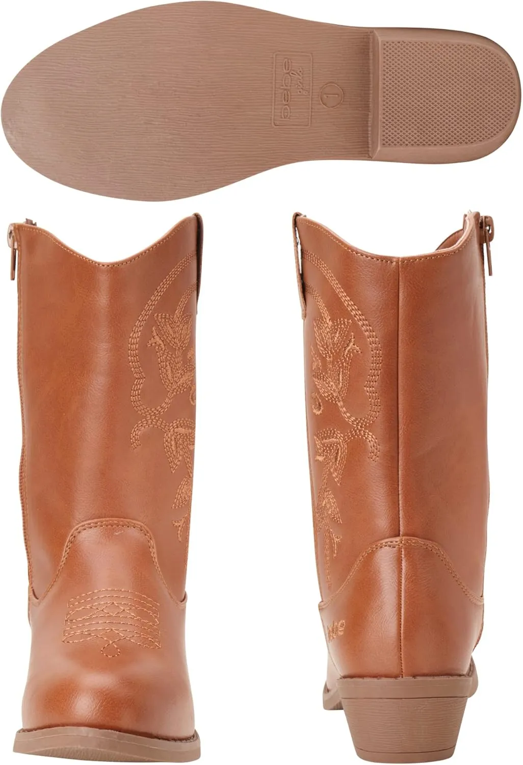 bebe Girls' Cowboy Boots - Classic Western Country Cowgirl Boots - Mid Calf Riding Shoes for Toddlers Little and Big Girls