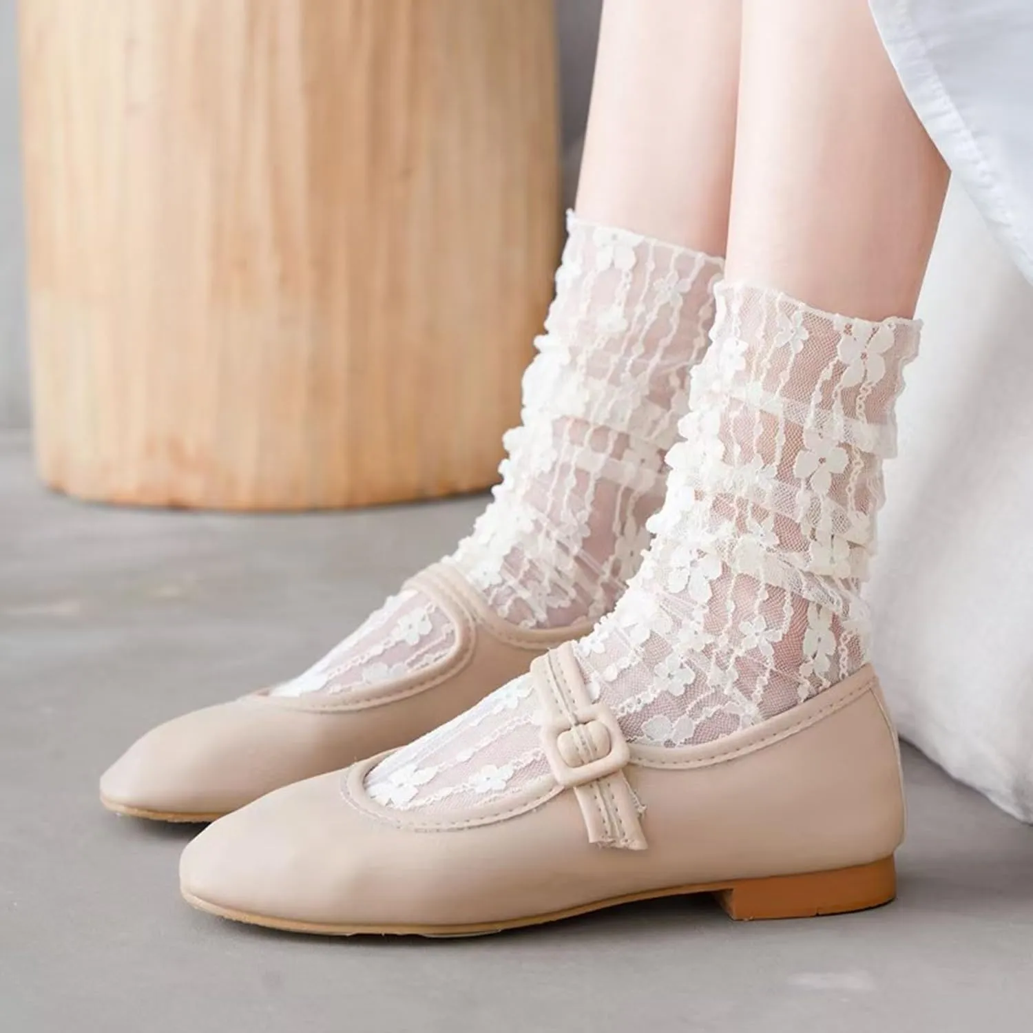 Benefeet Sox Lace Sheer Socks Women Fashion Girls Tulle Socks Novelty Slouch Mesh Socks Ankle Loose Clear Socks Gifts