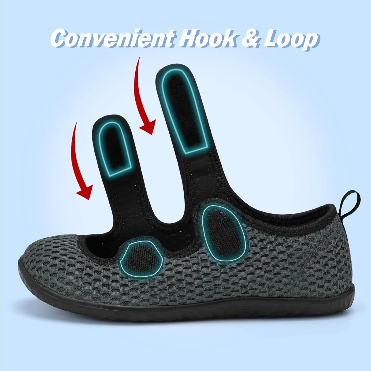 Besroad Womens Mens Lightweight Walking Shoes Adjustable Wide Diabetic Slippers Non-slip Sneakers Sandals