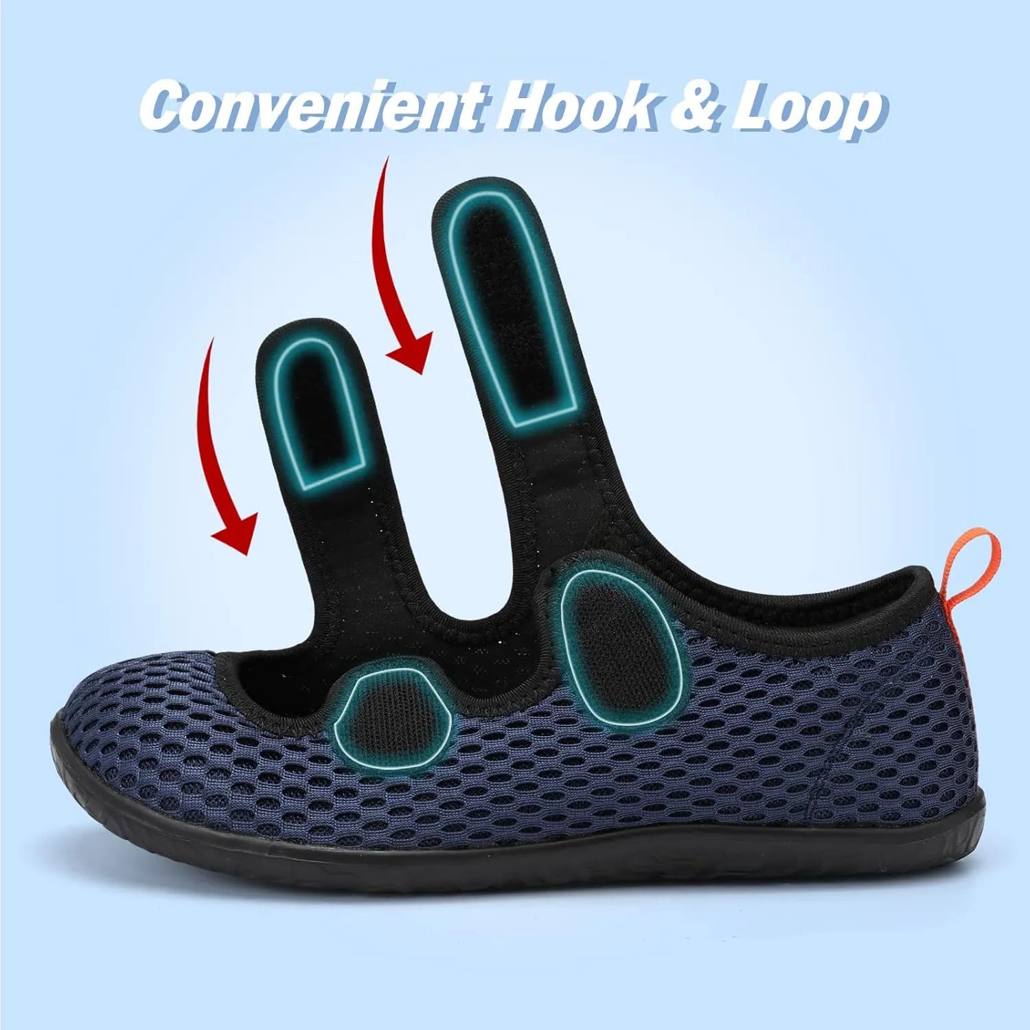 Besroad Womens Mens Lightweight Walking Shoes Adjustable Wide Diabetic Slippers Non-slip Sneakers Sandals