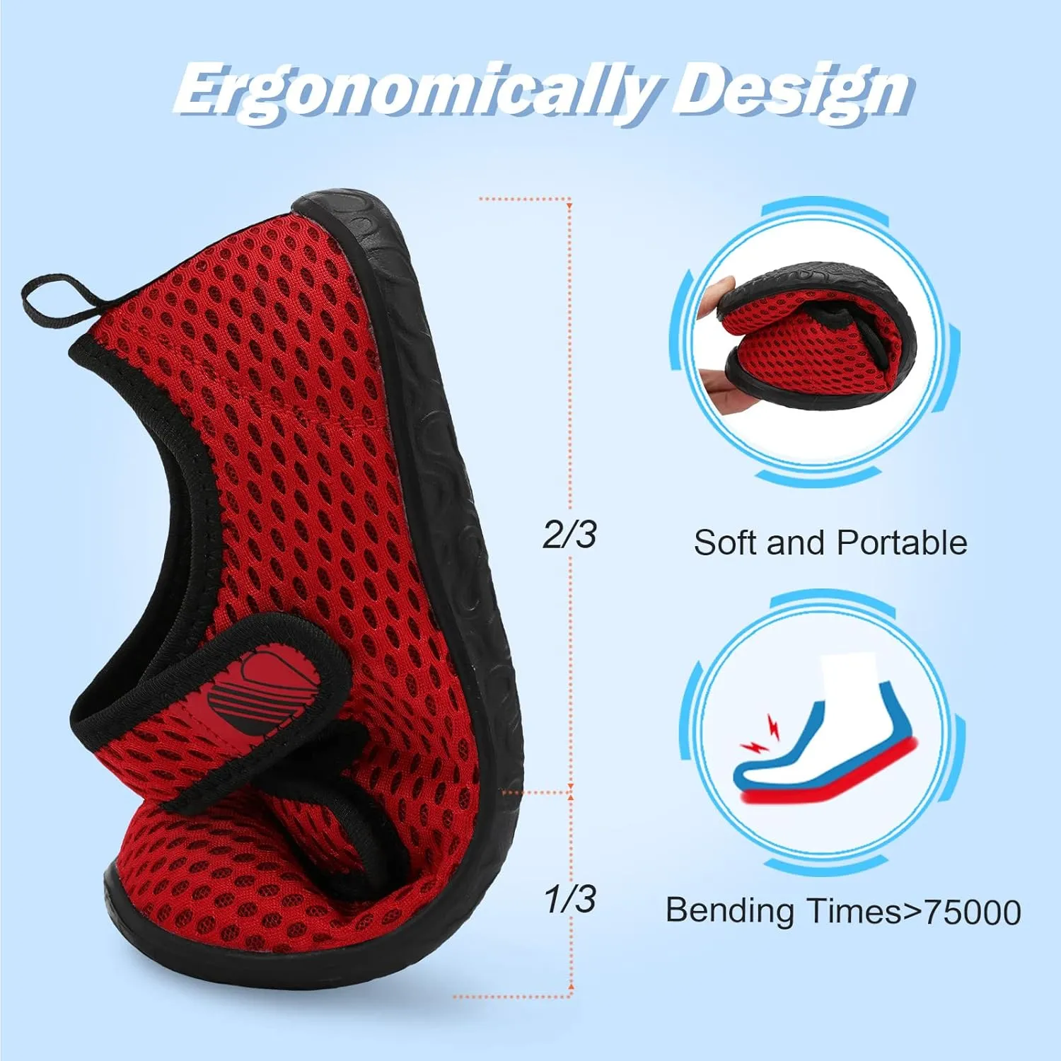 Besroad Womens Mens Lightweight Walking Shoes Adjustable Wide Diabetic Slippers Non-slip Sneakers Sandals