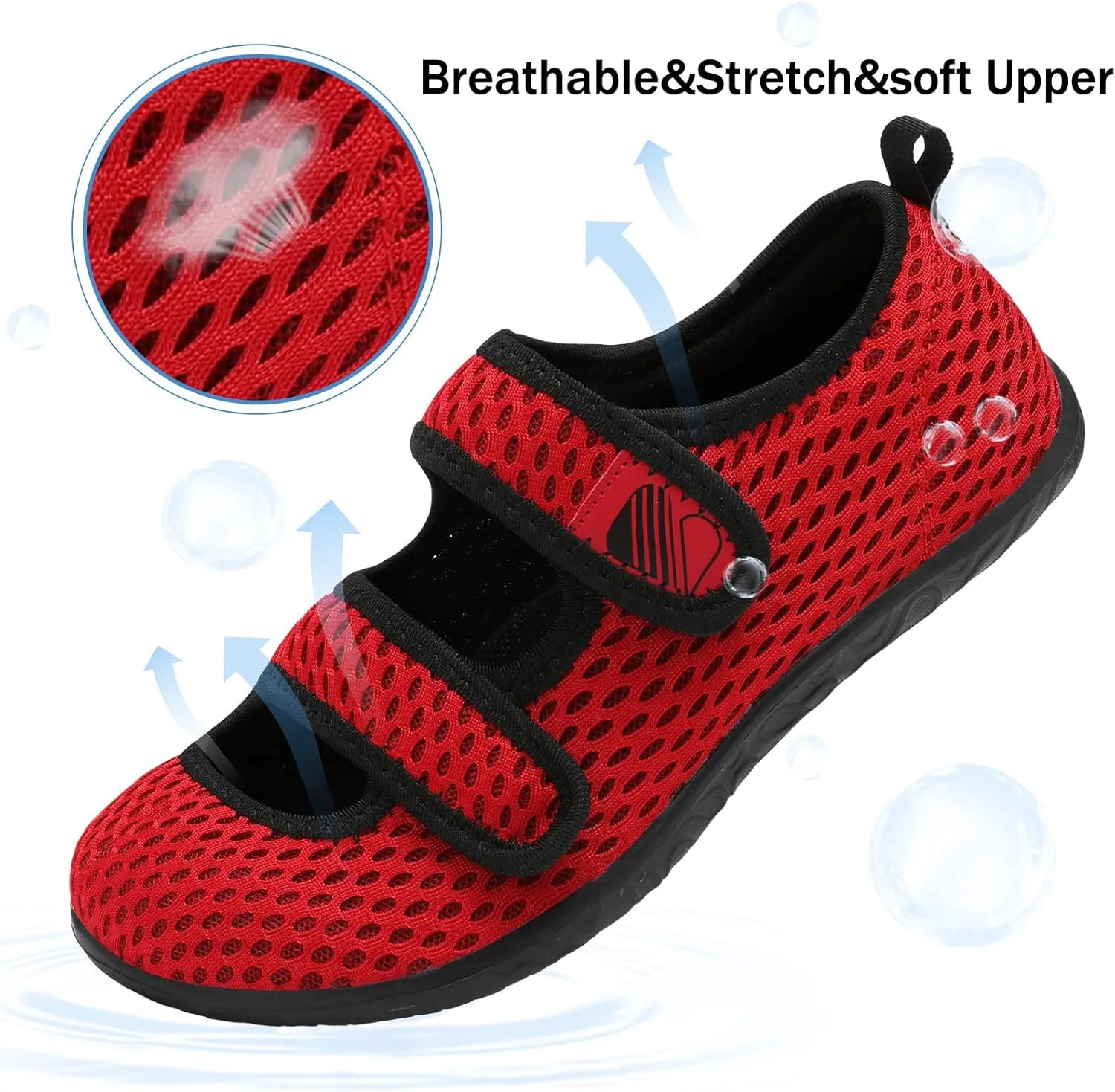 Besroad Womens Mens Lightweight Walking Shoes Adjustable Wide Diabetic Slippers Non-slip Sneakers Sandals