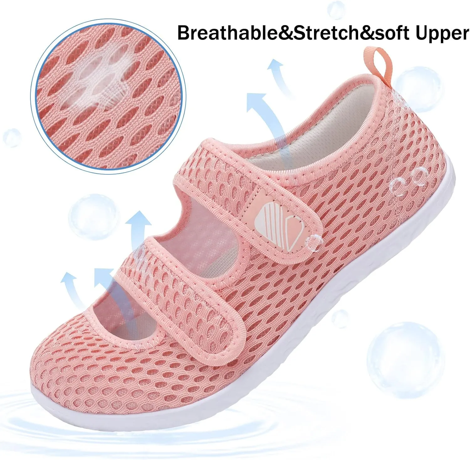 Besroad Womens Mens Lightweight Walking Shoes Adjustable Wide Diabetic Slippers Non-slip Sneakers Sandals