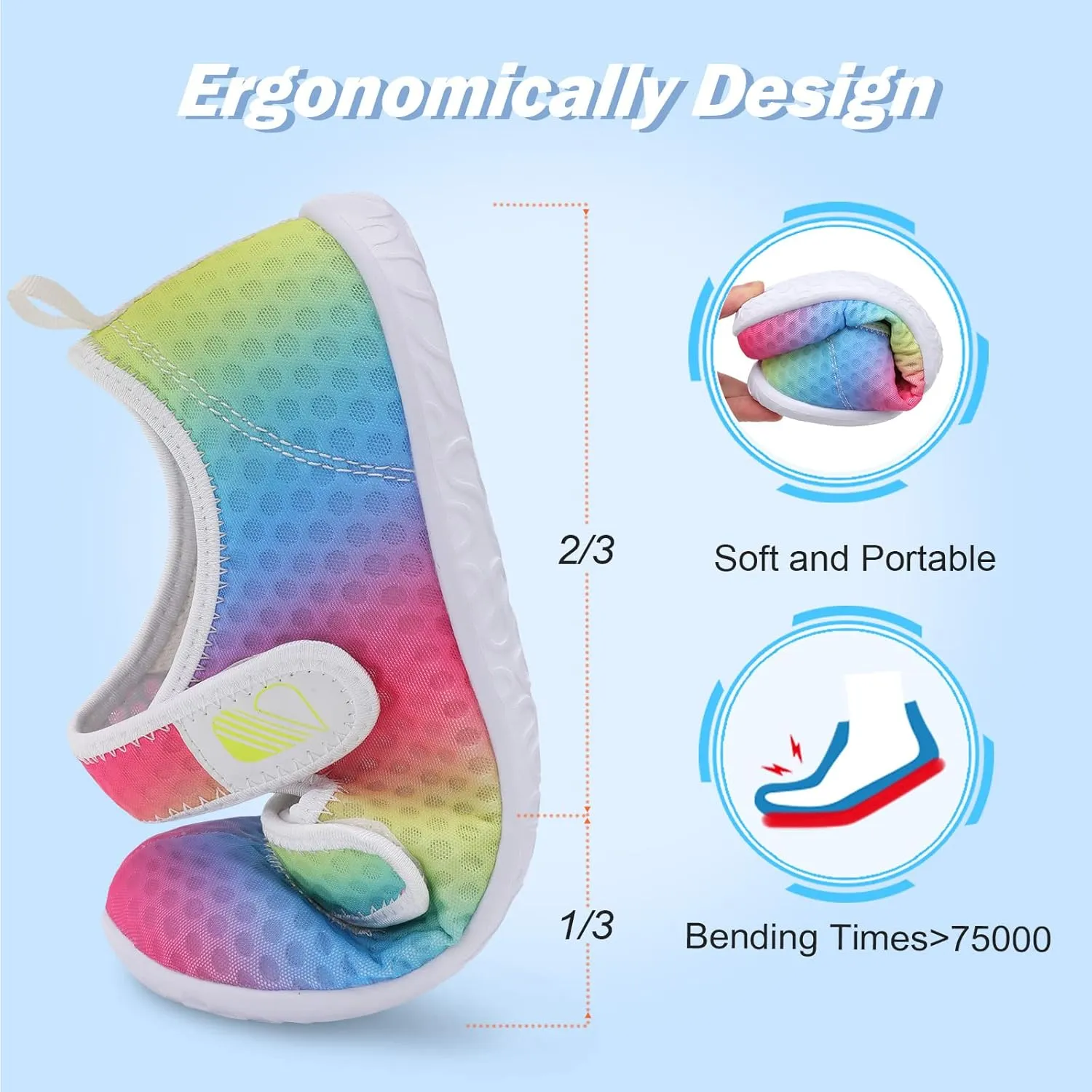 Besroad Womens Mens Lightweight Walking Shoes Adjustable Wide Diabetic Slippers Non-slip Sneakers Sandals