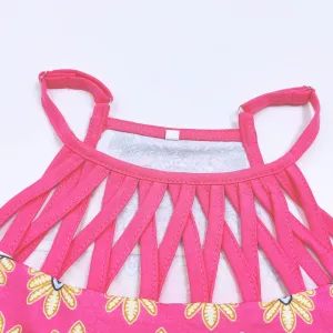 BIRW Summer Dresses for Women 2025 Casual Floral Halter Neck A-line Beach Vacation Sundresses with Pockets