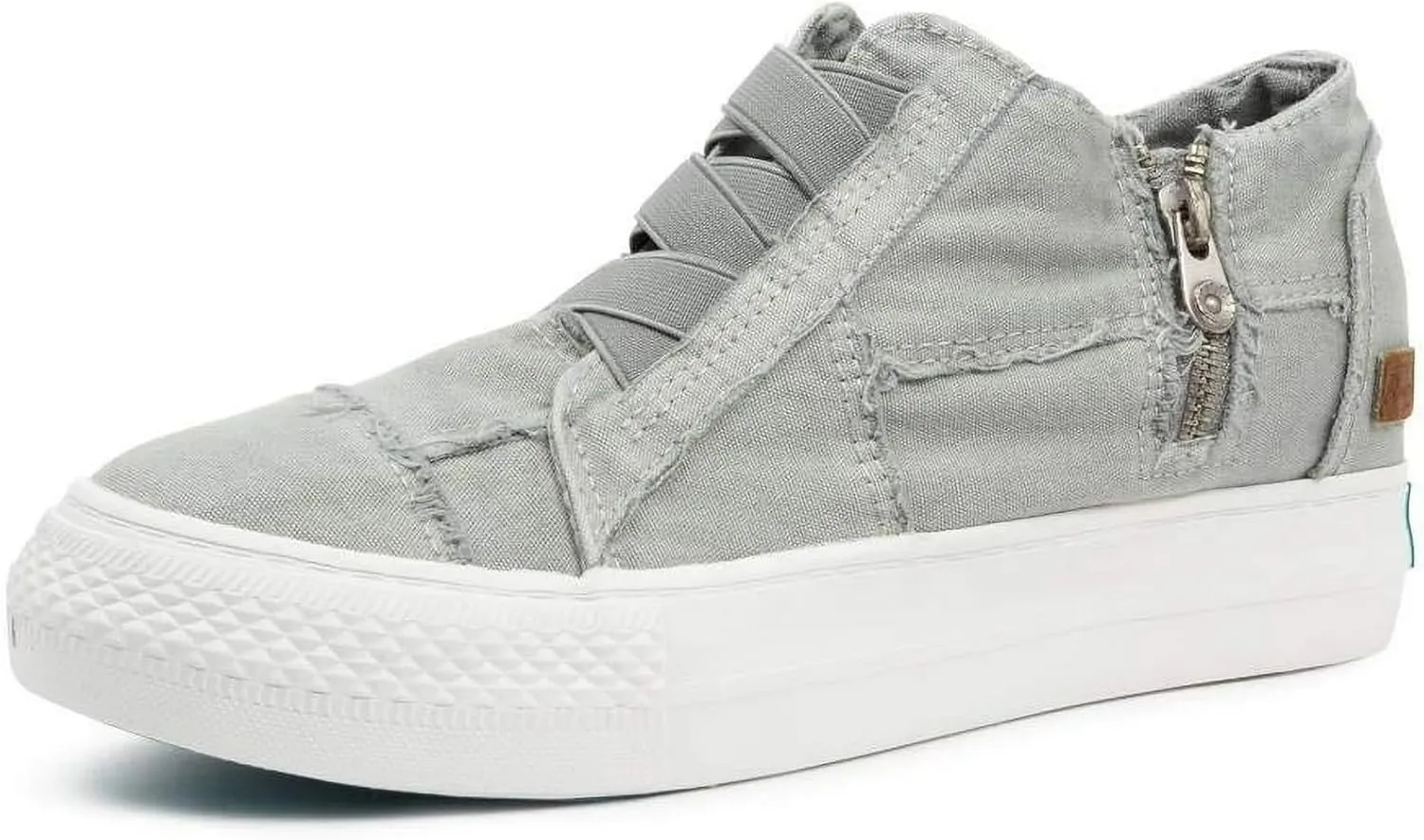 Blowfish ZS-0650-520 Womens Sneakers Mamba High Top Washed Canvas Grey US Size 8