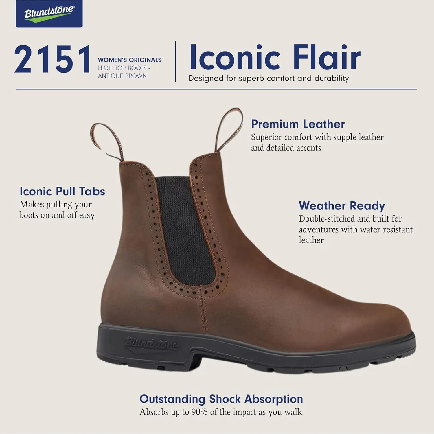 Blundstone High Top Chelsea Boots - Women