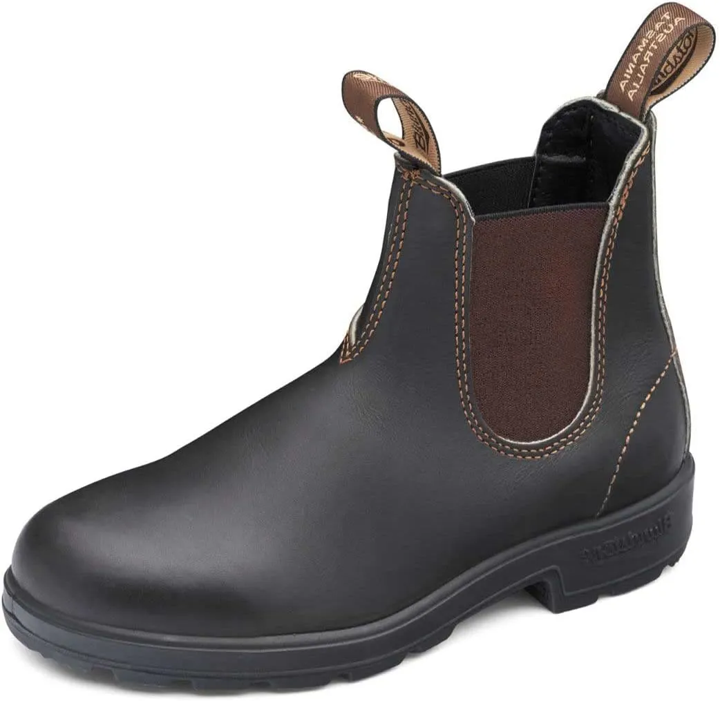 Blundstone Original 500 Series Unisex Premium Water Resistant Leather Chelsea Boots for Men and Women with Shock Absorption and Cushioned Midsole, Stout Brown, 9.5 US Men / 11.5 US Women / 8.5 AU