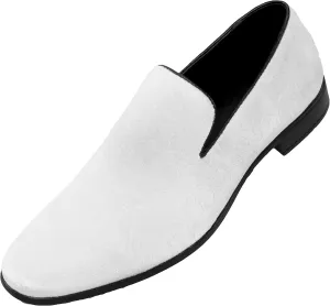 Bolano Men's Paisley Embossed Velvet Dress Shoes, Comfortable and Easy Slip-On Design, Style Jay