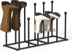 Boot Rack Free Standing Shoe Racks Shoe Storage Fit for 6 Pairs Boots Rack Organizer for Tall Boots Shoe Organizer for Dorm Room Closet Entryway Bedroom Patio Outdoor Hallway