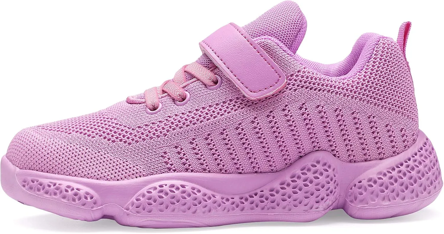 Boys Girls Sneakers Knitted Mesh Sports Shoes Breathable Lightweight Running Shoes for Kids Fashion Athletic Casual Shoes (Little/Big)