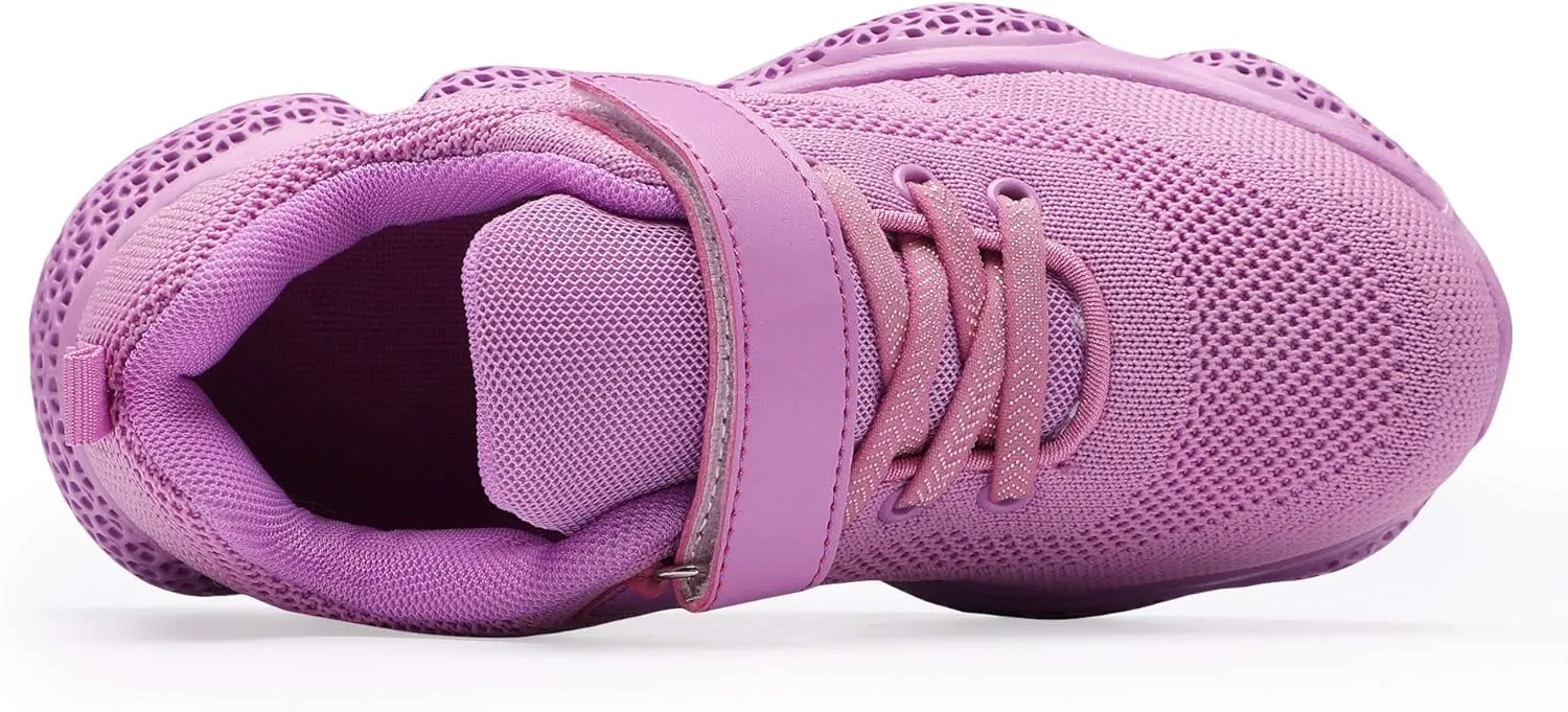 Boys Girls Sneakers Knitted Mesh Sports Shoes Breathable Lightweight Running Shoes for Kids Fashion Athletic Casual Shoes (Little/Big)
