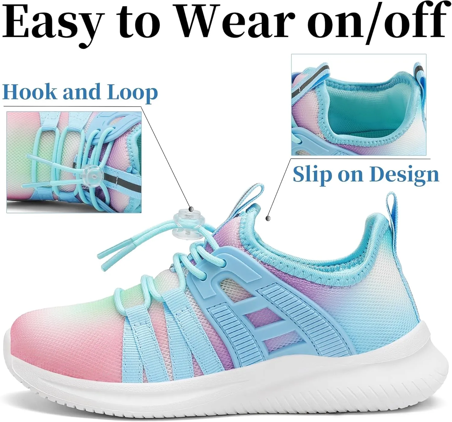 Boys Girls Sneakers Lightweight Kids Tennis Shoes Breathable Running Shoes Comfortable Toddler/Little Kid/Big Kid