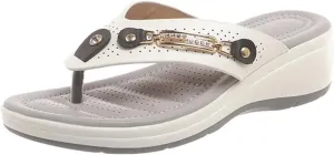 Breathe Arch Support Sandal for Women Casual Clip Toe Hollow Out Slippers Solid Platform Thong Sandals