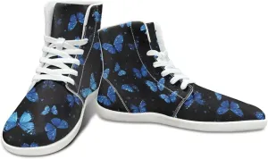 Butterfly Dragonfly Print High Tops Running Sneakers for Women Men Fitness Ankle Support Shoes