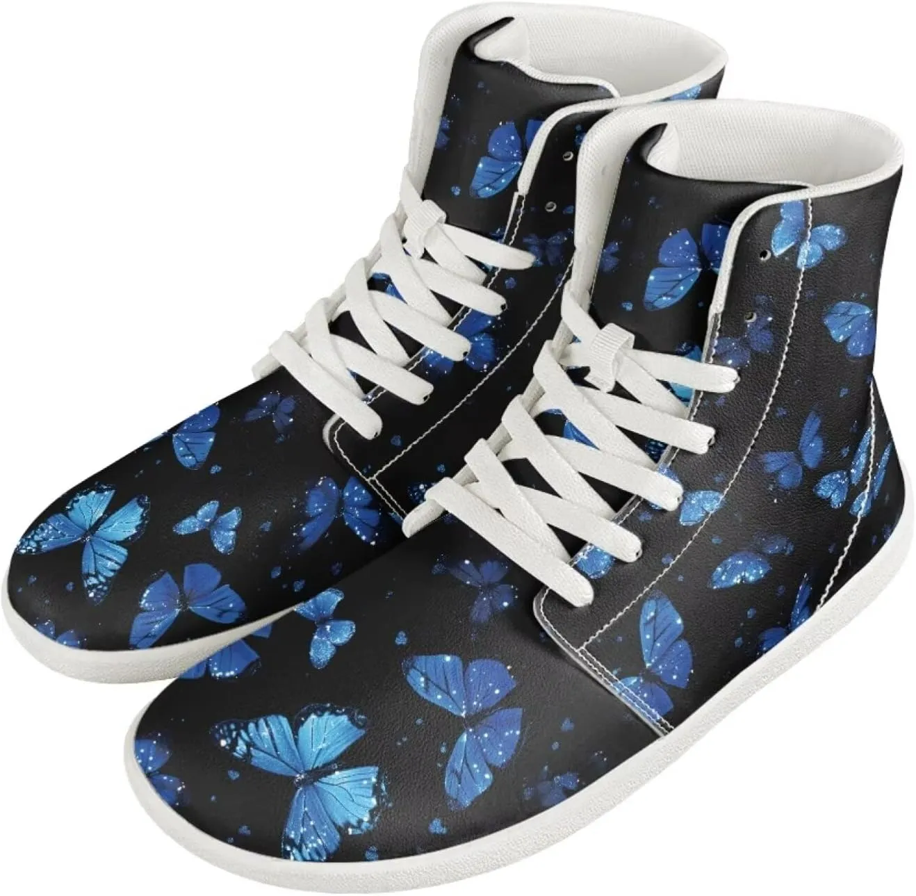 Butterfly Dragonfly Print High Tops Running Sneakers for Women Men Fitness Ankle Support Shoes