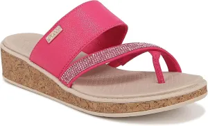 BZees Women's Bora Bright Machine Washable Comfort Wedge Sandal Flip-Flop